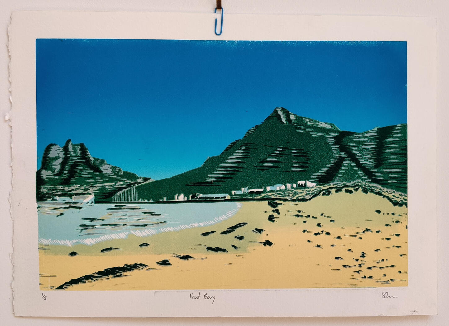 Hout Bay - 4 layer reduction linoprint