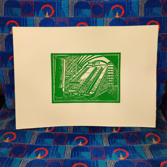 Canary Wharf - Lino Print