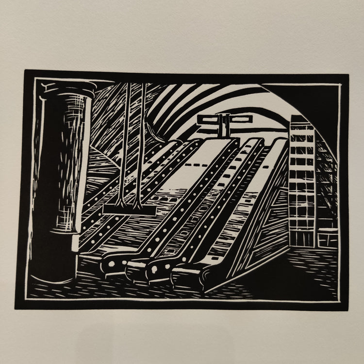 Canary Wharf - Lino Print